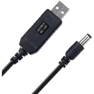 High Quality 3FT 5.5x2.1mm 5.5x2.5mm DC 5V to 12V USB Set Up Power Supply Charger  Cable